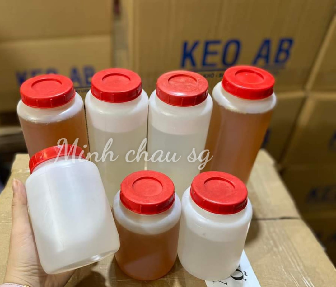 Keo ab dán gỗ epoxy 2 thành phần bộ 1kg ( 550GR A + 450GR B)