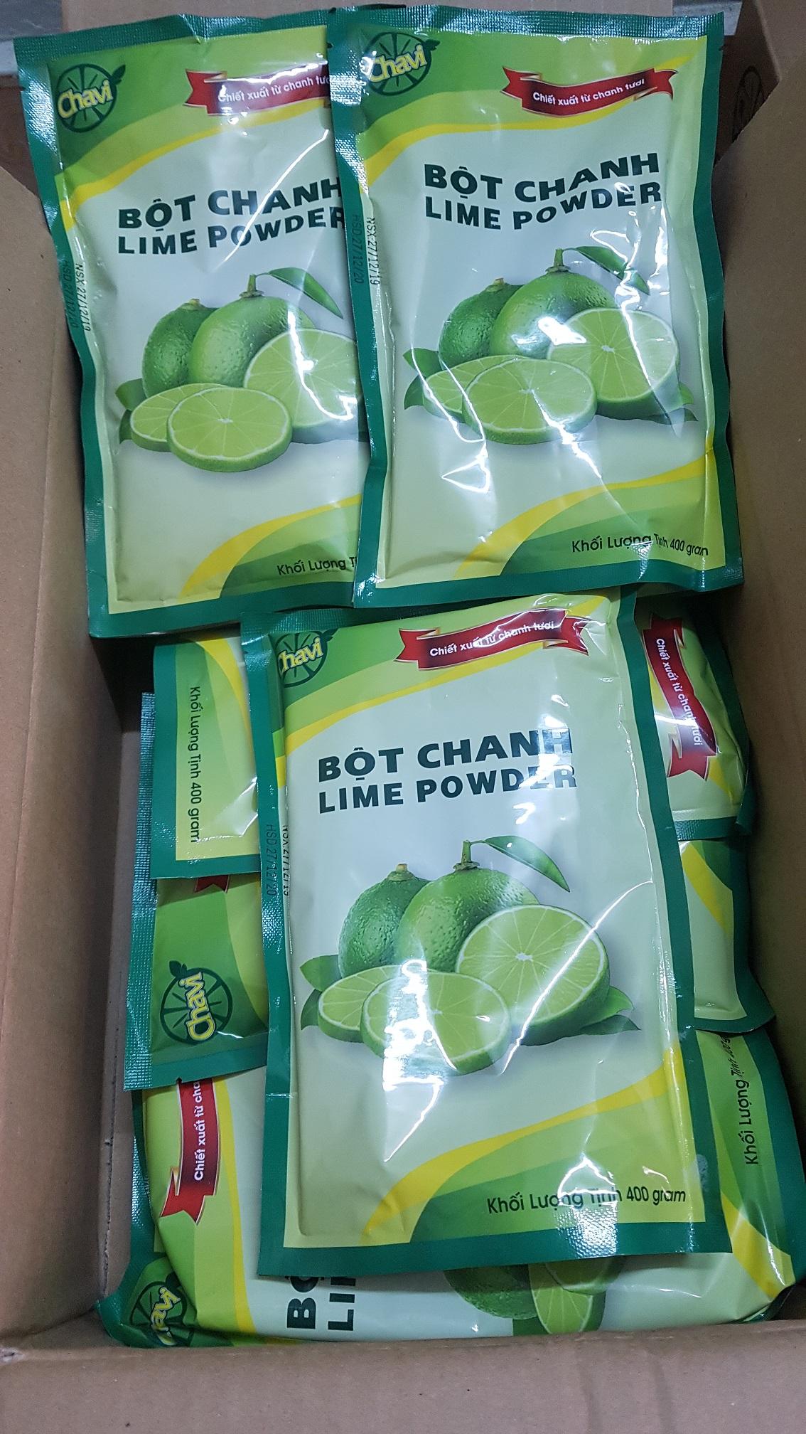 Bột chanh gia vị Chavi túi 400gr (Chavi lime powder) (lemon powder/lime powder)