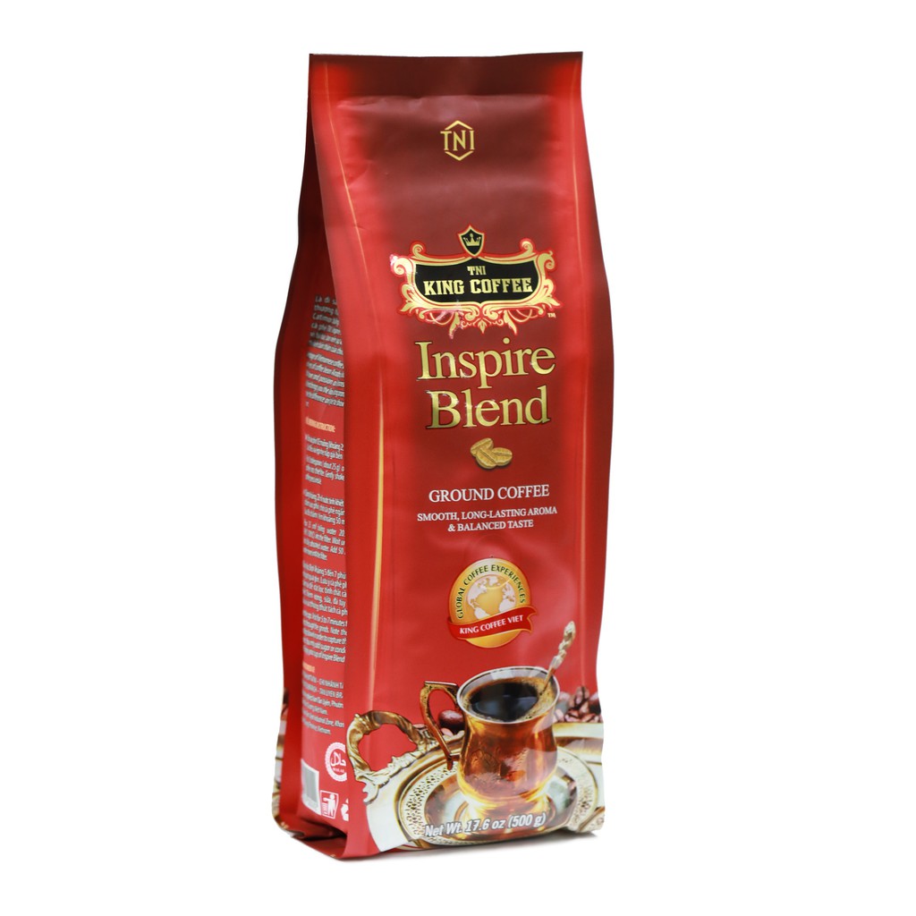 Combo 2 gói Cà phê rang xay Inspire Blend King Coffee( Bịch 500gam)