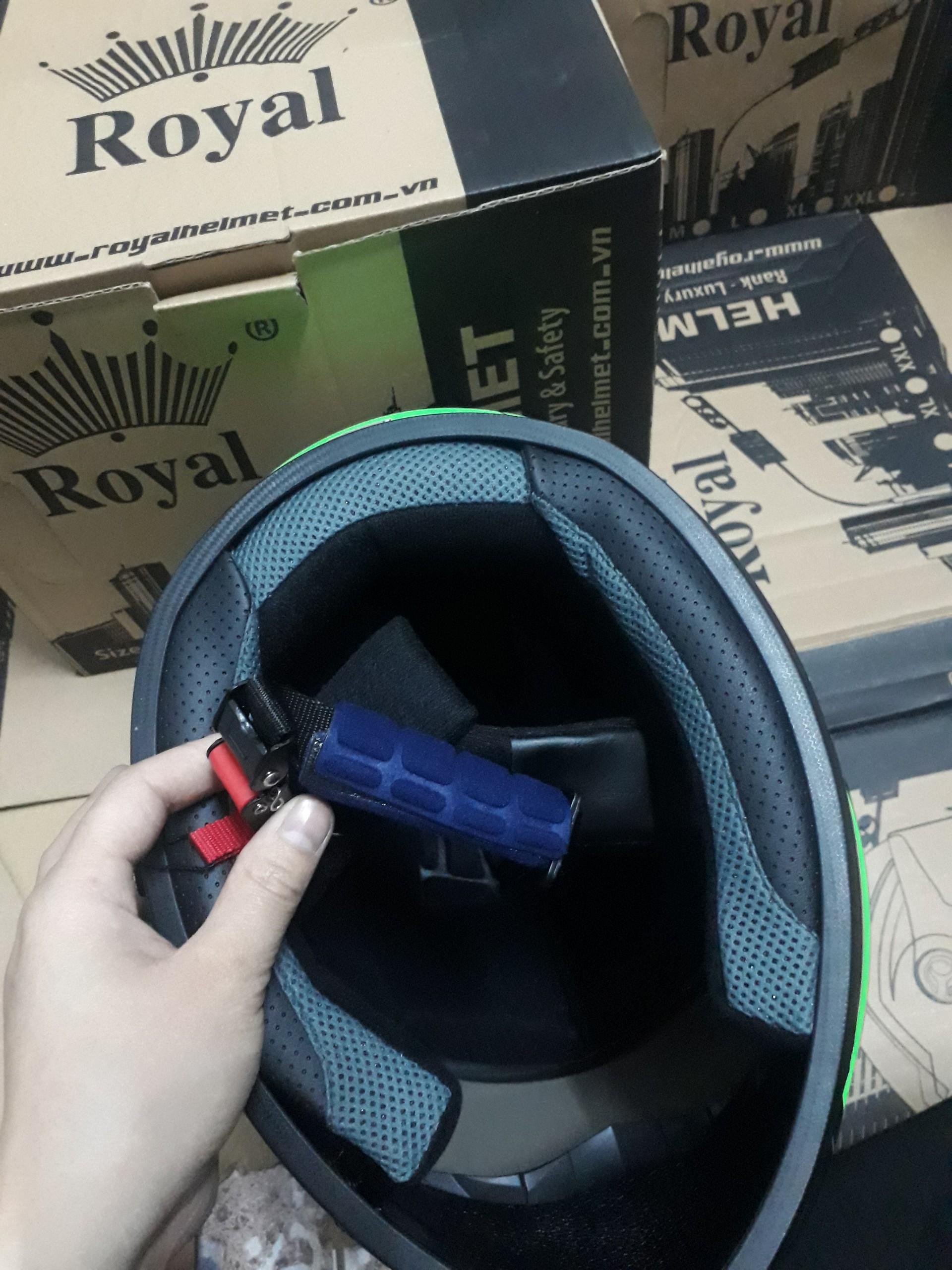 Mũ Bảo Hiểm Fullface Royal M136 - Đen trơn