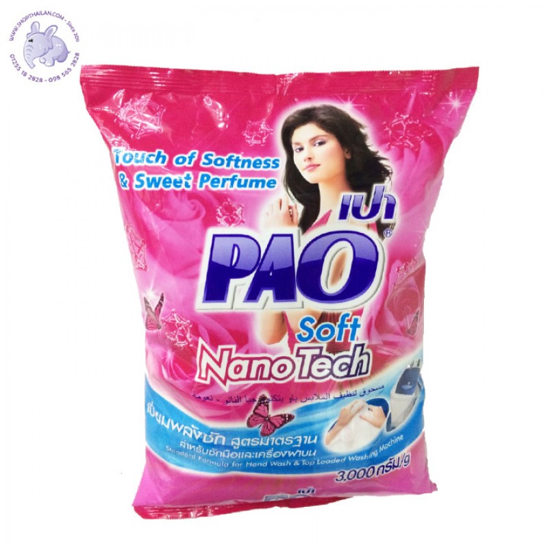 [HCM]BỘT GIẶT PAO 5KG THÁI LAM [MÀU HỒNG]