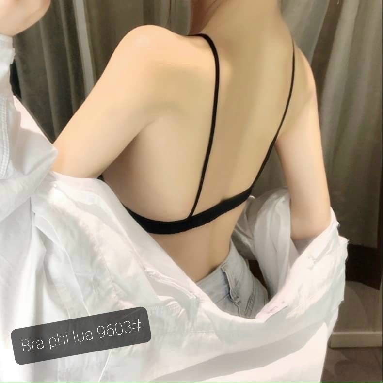 Áo kiểu 2 dây bra lụa viền ren cực xinh , chất phi lụa mềm mịn