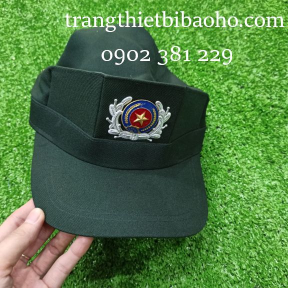 Nón bảo vệ mới màu rêu kèm sao gắn nón-hình thật-hàng sẵn