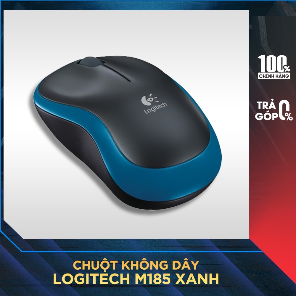 Chuột Logitech Chính Hãng | Top bán chạy Lazada Shopee Sendo Tiki 16 Chuột Logitech Nhập Khẩu USA - Chuột không dây LOGITECH M185 HÀNG CHÍNH HÃNG, Độ Phân Giải 1000 DPI Giúp Thao Tác Nhanh, Mượt, Chính Xác Bảo Hành 12 Tháng