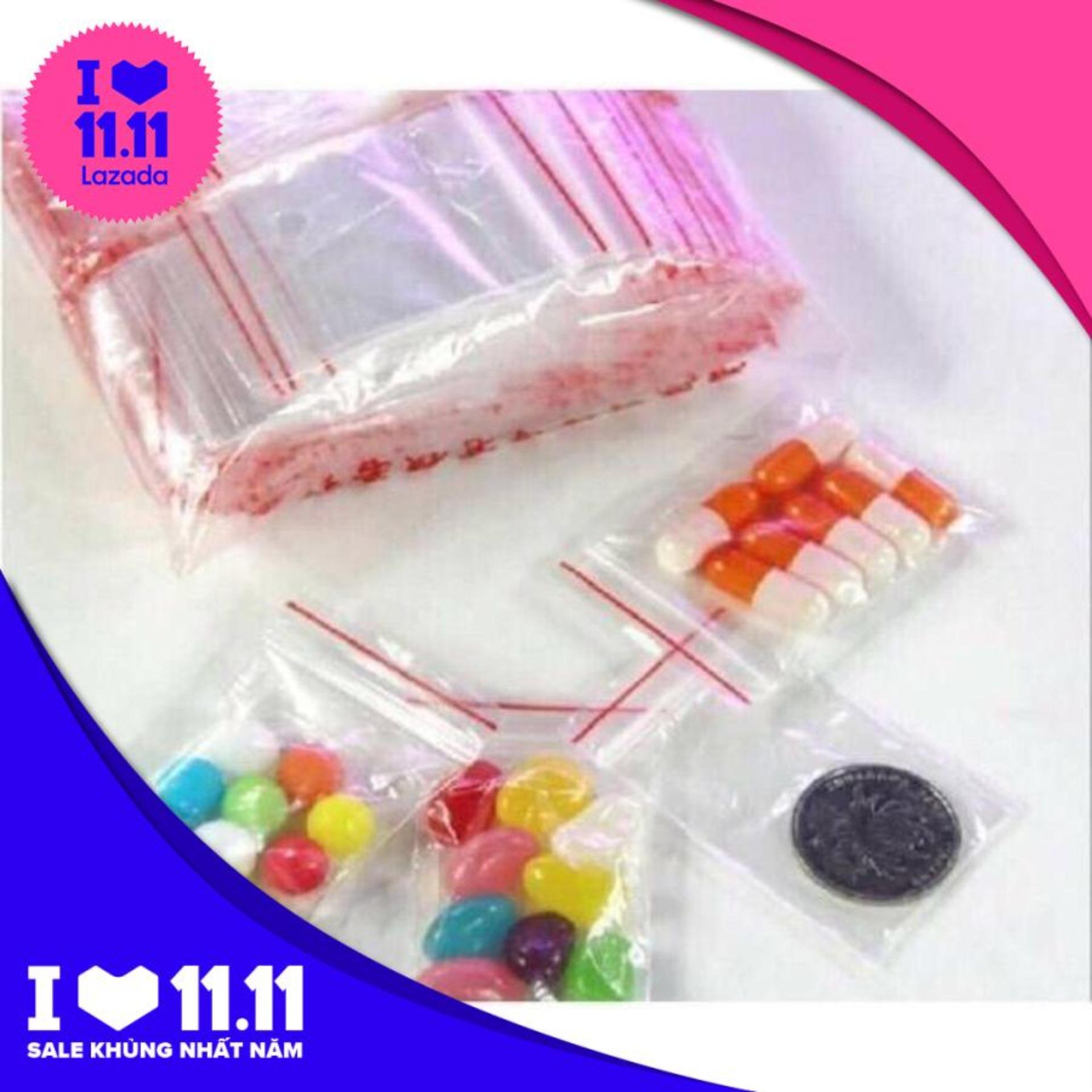 TÚI ZIP ( Zipper Viền đỏ) Size 6x10cm - D033[HCM]1Kg