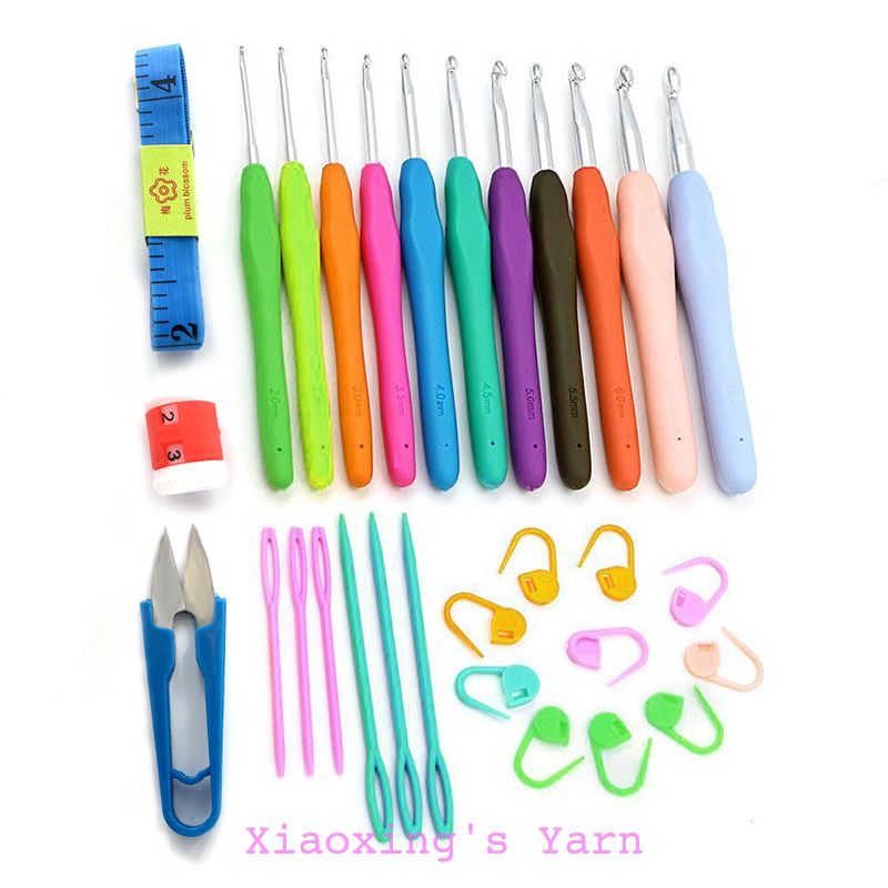 Bộ 30 dụng cụ kim móc len phiên bản đầy đủ mới bắt đầu | Xiaoxing's Yarn