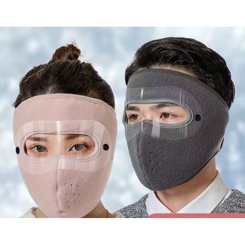 Khẩu trang ninja lót nỷ có kính