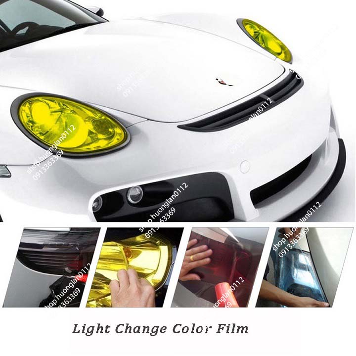 Decal Dán Pha Đèn đủ màu sắc Khổ 50cm
