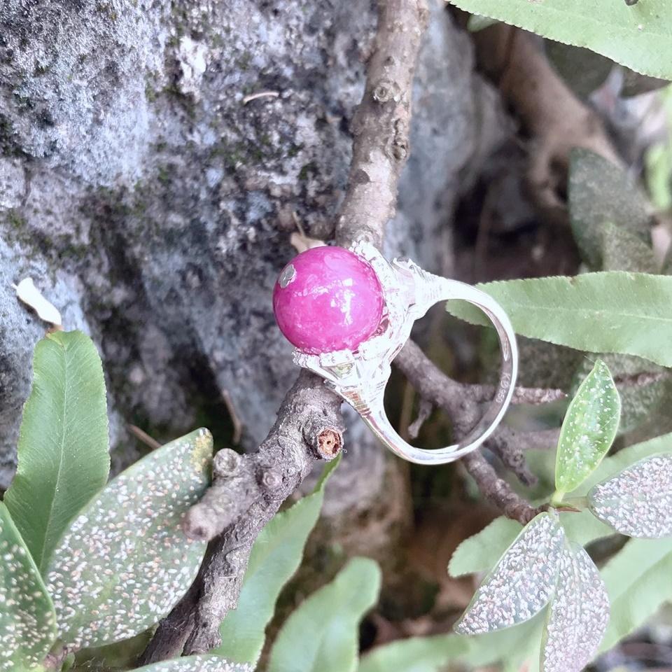 Nhẫn đá Ruby 10mm