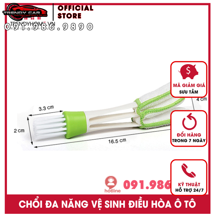 Bàn chải xe làm sạch nội thất Điều hòa nhiệt độ ô tô  chổi mini vệ sinh cửa sổ điều hòa thông gió xe hơi