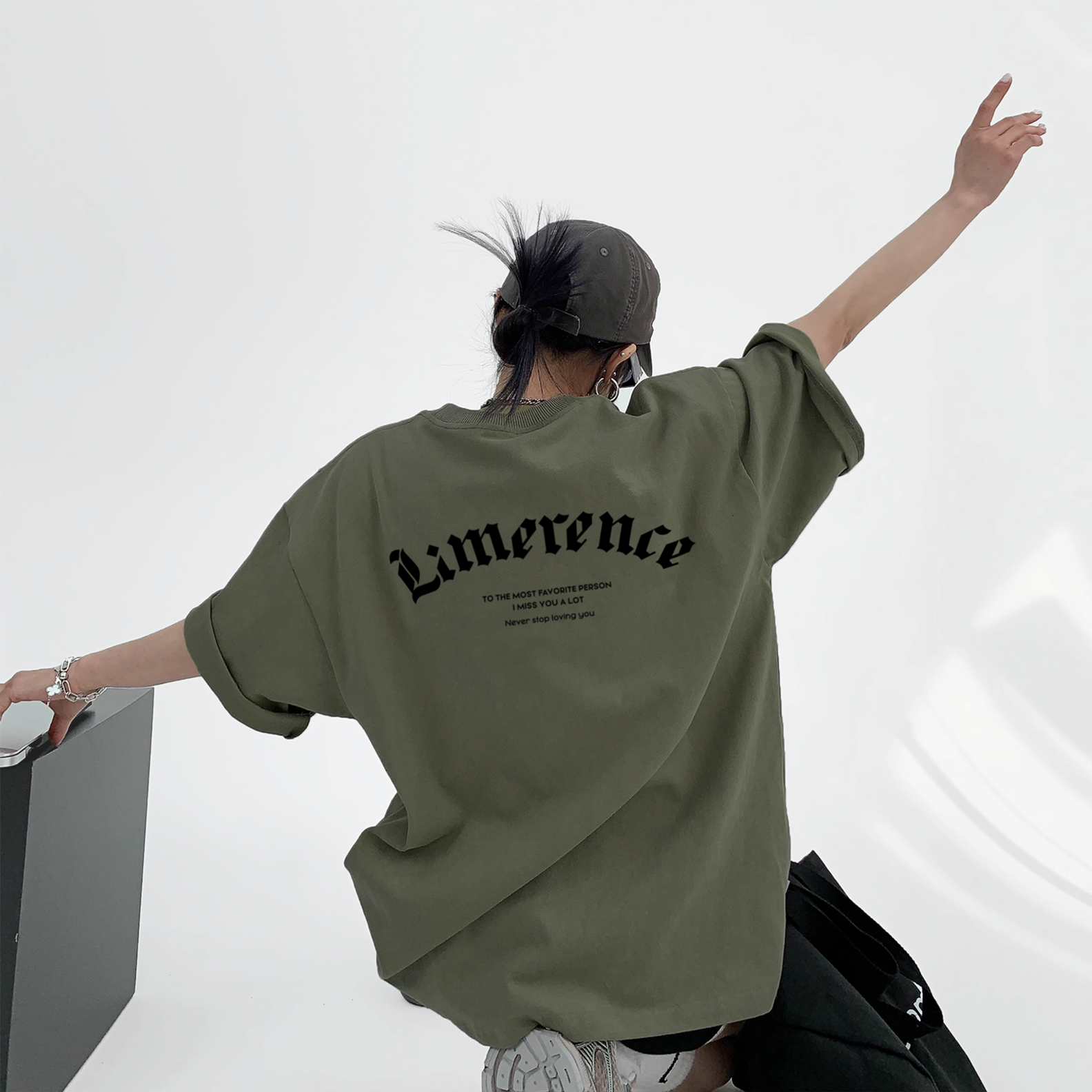 Áo thun form rộng LIMERENCE - Basic logo cotton cao cấp co giãn, dày dặn Local Brand