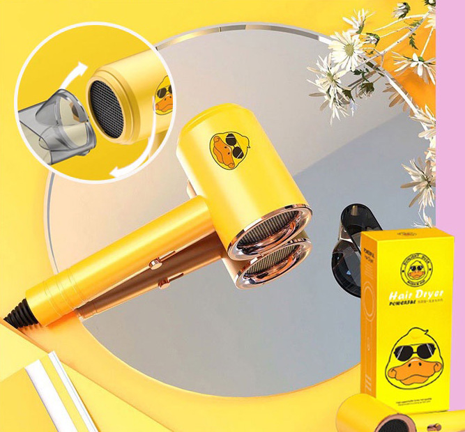 Máy sấy tóc hình vịt con màu vàng dễ thương