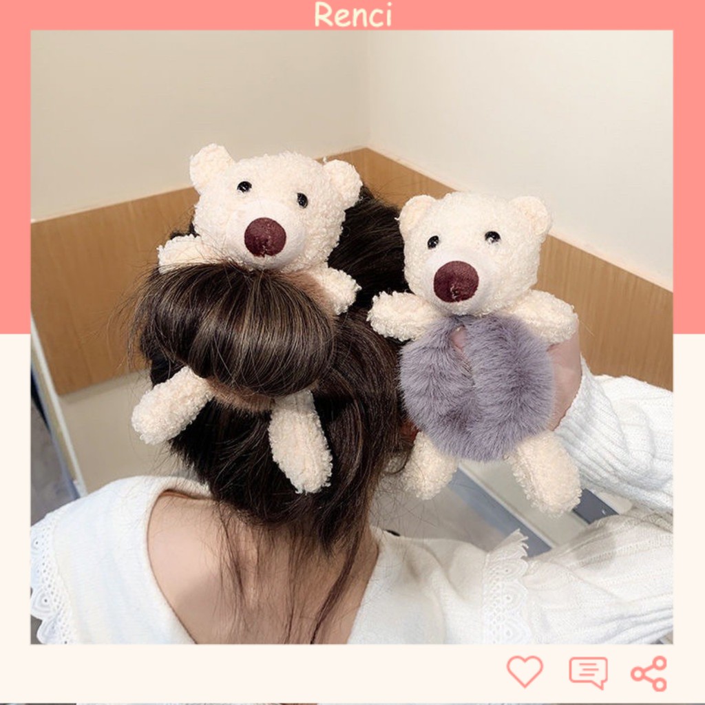 Dây Buộc Tóc Gấu Dễ Thương Gấu Ôm Tóc