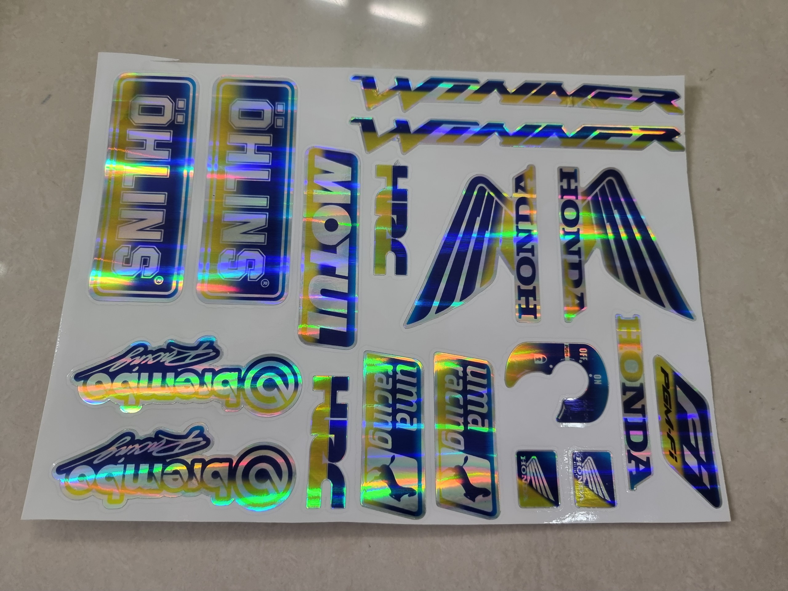 Trọn bộ logo winner cánh chim honda 7 màu siêu rẻ.