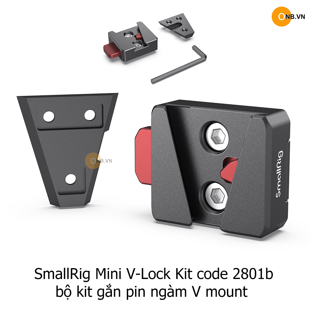 Smallrig mini v-lock - đế gắn pin v mount 2801b