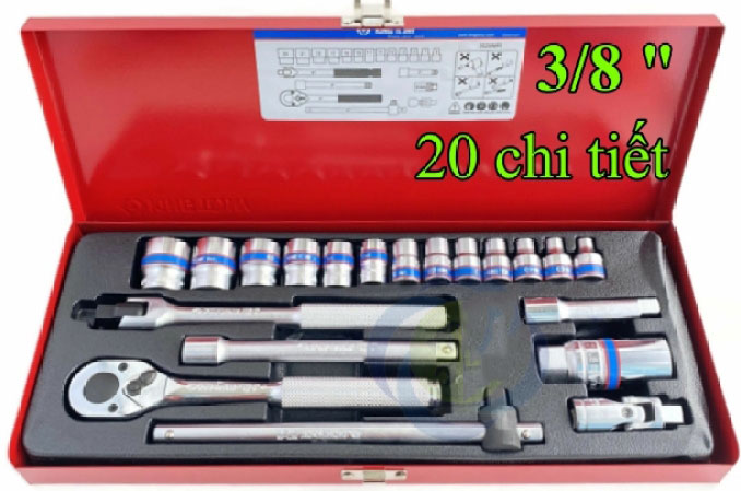 3/8" bộ tuýp 20 chi tiết 6-23mm kingtony 3520mr