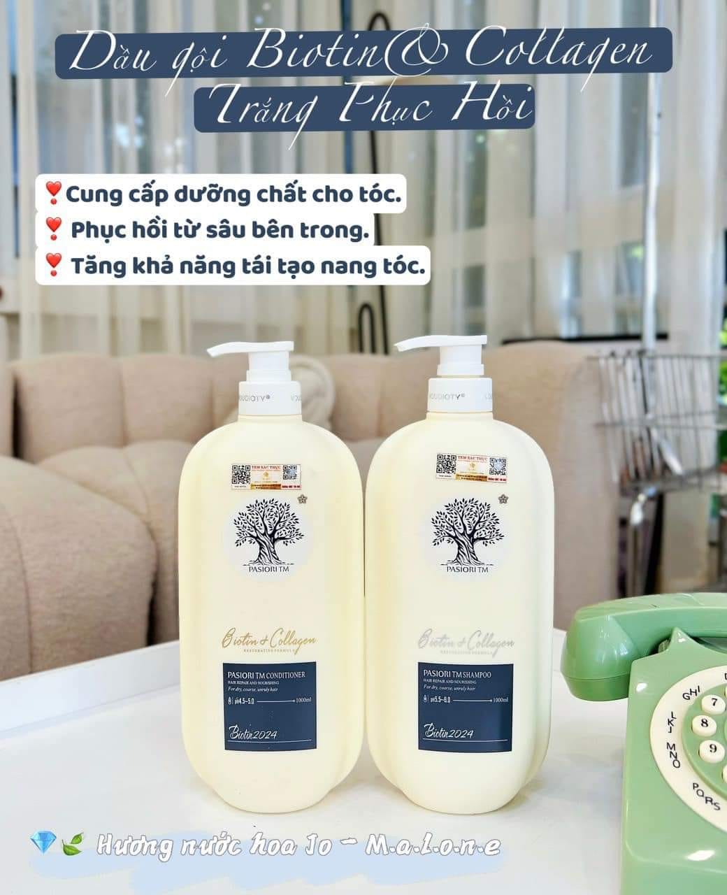 DẦU GỘI BIOTIN COLLAGEN MÀU TRẮNG 1000ML