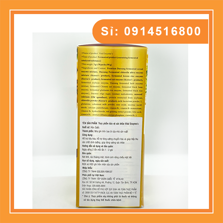 [HCM]Combo 1 thùng enzyme vital (thùng 12 hộp)