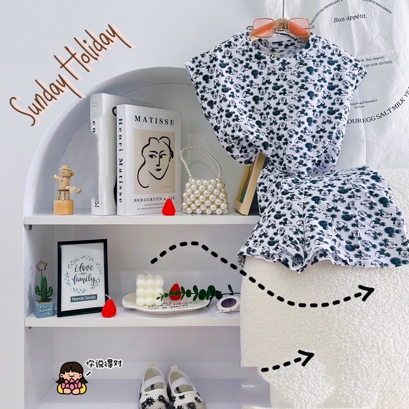 Sét bộ mặc nhà cánh dơi siêu cưng cho bé 9-28kg