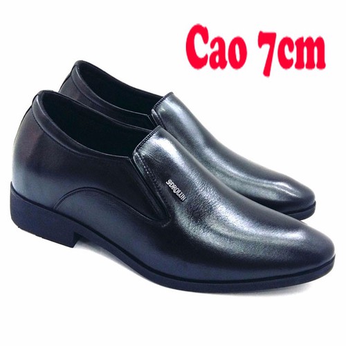 [Da thật-BH2nam] Giày nam đẹp tăng chiều cao 7cm, chất da bò cao cấp, đế giày độn trong cao 7cm khâu chắc chắn đi êm chân cam kết bảo hành 2 năm khẳng đinh chất lượng tặng kèm đón gót giày tiện lợi