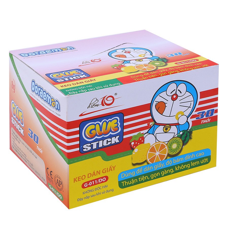 Combo 3 lọ keo khô Thiên Long Điểm 10 Doraemon (G-011/DO)