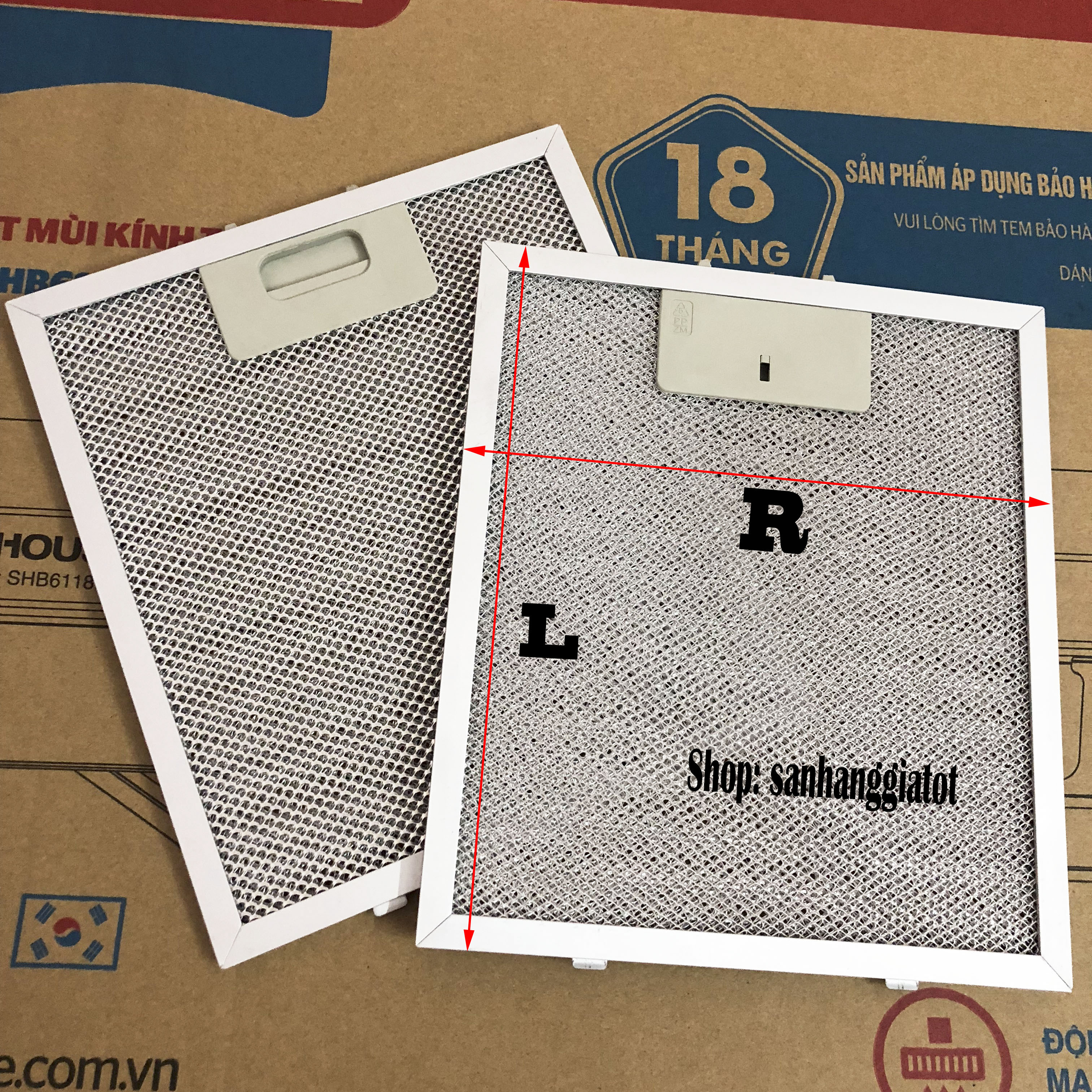 Lưới nhôm, tấm lọc, lưới lọc mỡ máy hút mùi Sunhouse