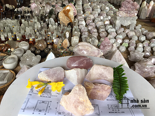Chặn Giấy Đá Thạch Anh Hồng, Thô
