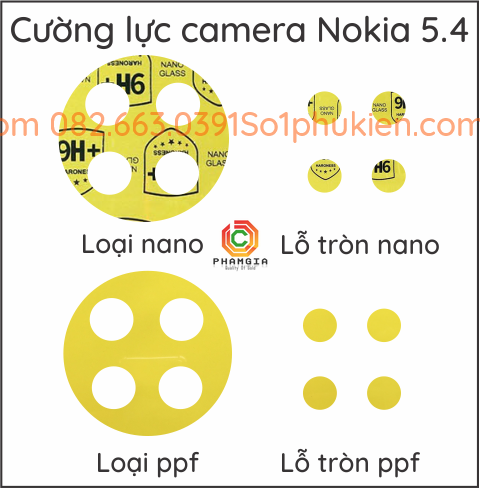 Cường lực camera Nokia 5.4 siêu bền