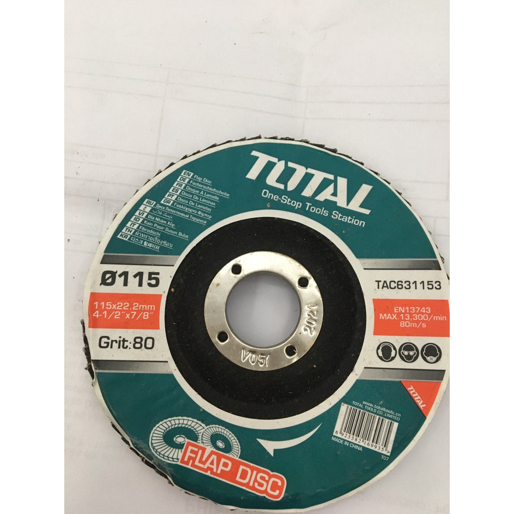 115 ✖22mm NHÁM XẾP ĐỘ NHÁM 80 TOTAL TAC631153