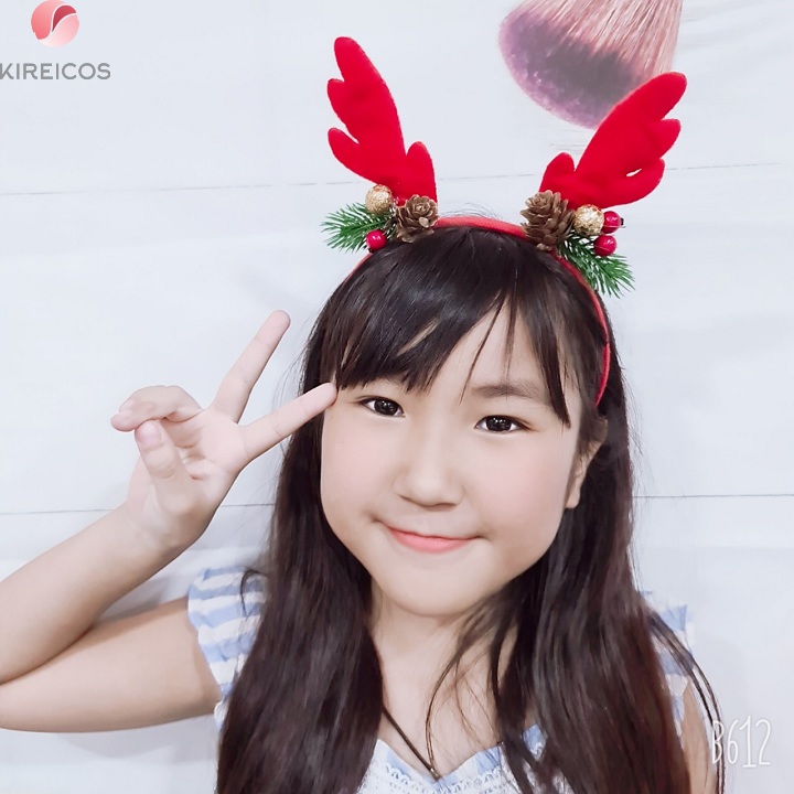 Cài Tóc Noel Sừng Nai Quả Thông
