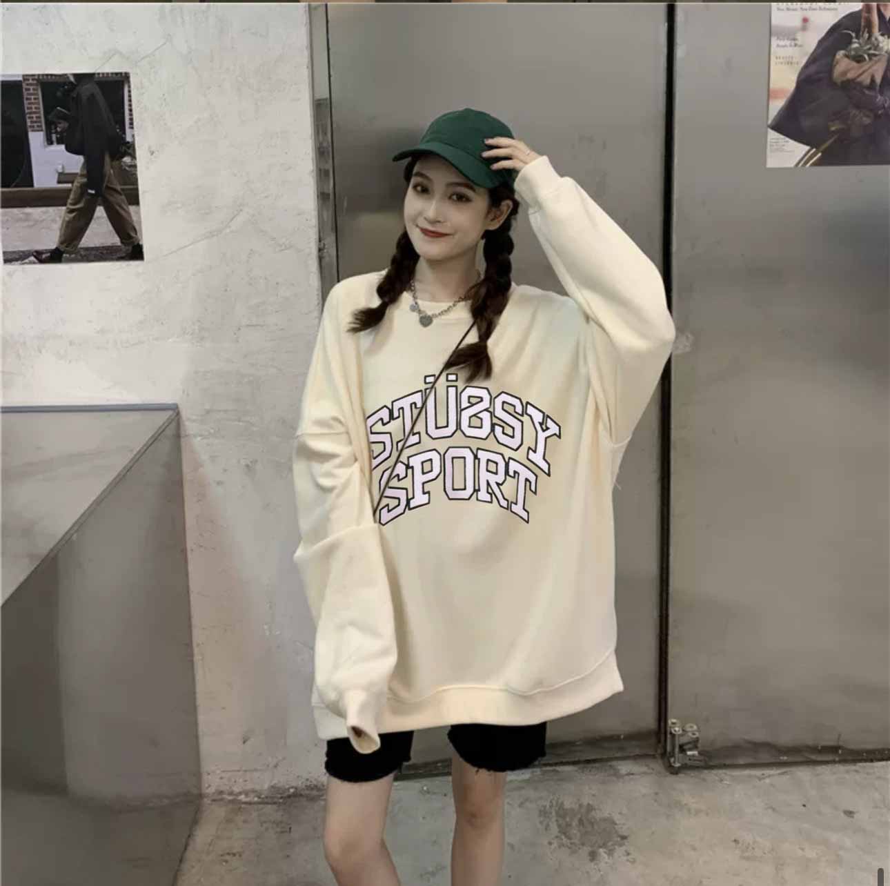 [RẺ VÔ ĐỊCH] Áo nỉ Sweater FROM thụng Unisex tay bồng In chữ STU ĐỦ MÀU Khóc Chui Đầu Không Nón , áo khoác mùa đông áo sweater áo len mùa đông Áo Chui Đầu Cổ Tròn Cho Cặp Đôi - Đỗ Thiện Unisex