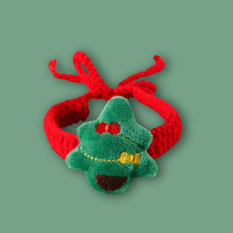 Vòng cổ cho chó mèo noel nhồi bông