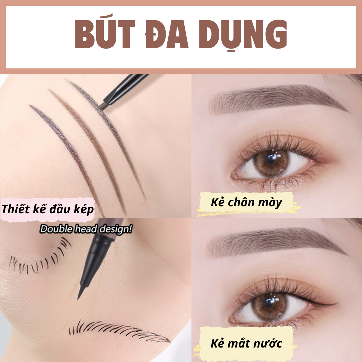 Chì Kẻ Mày 2 Đầu WODWOD Double Headed W941 - Kẻ Mày + Kẻ Mắt