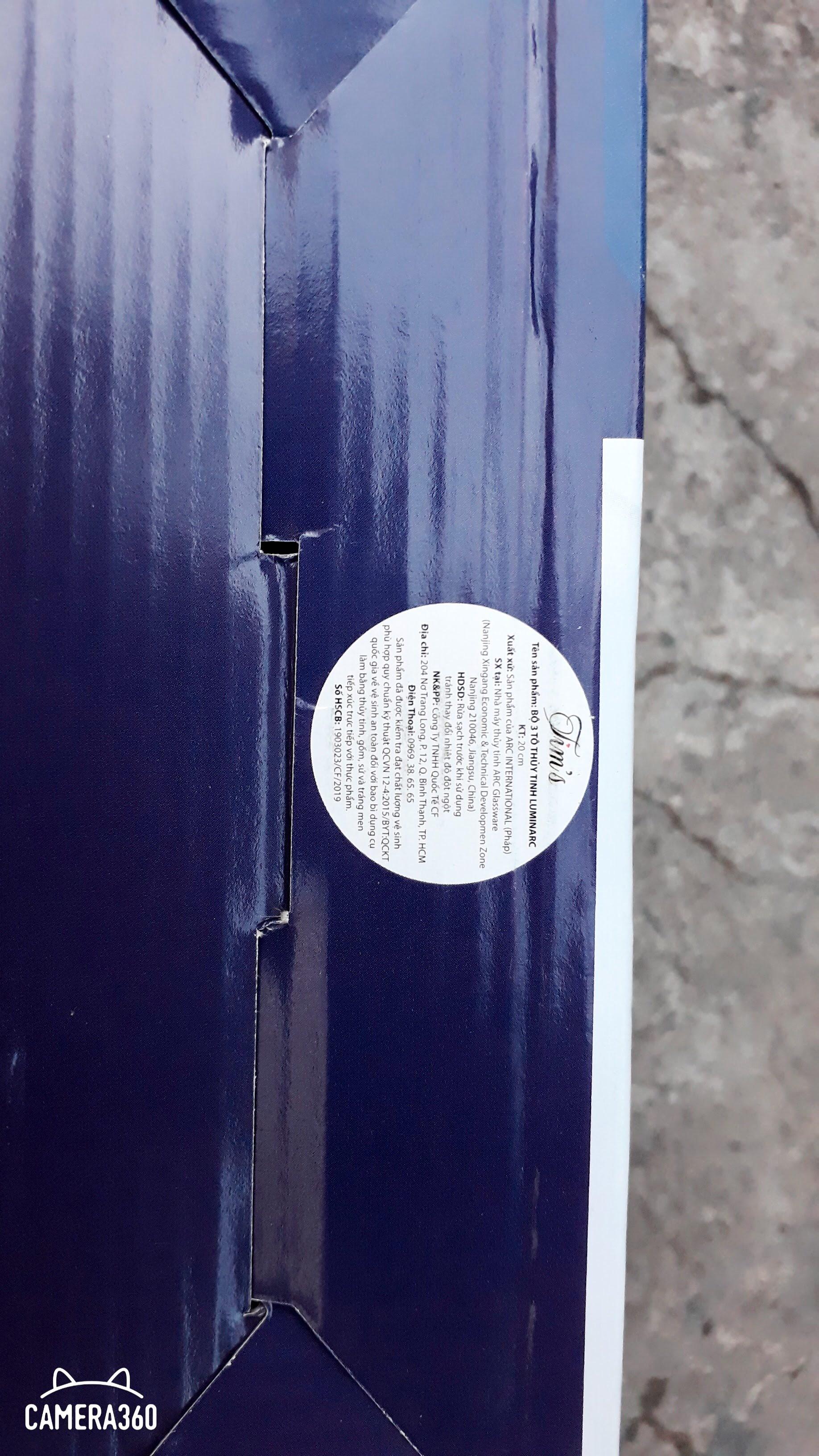 Combo 3 tô thủy tinh Luminarc đường kính 20cm