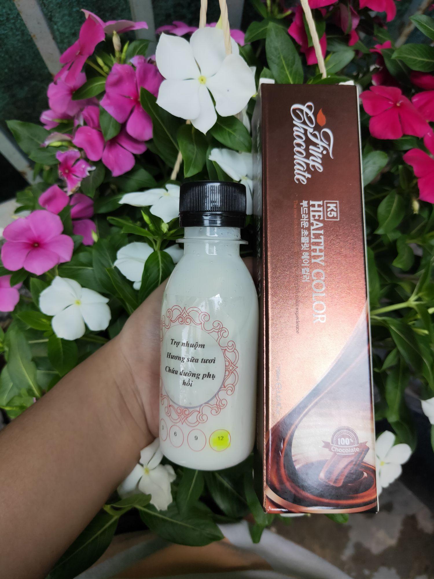 Thuốc nhuộm màu Cafe (không tẩy tóc) (kèm trợ nhuộm và găng tay)