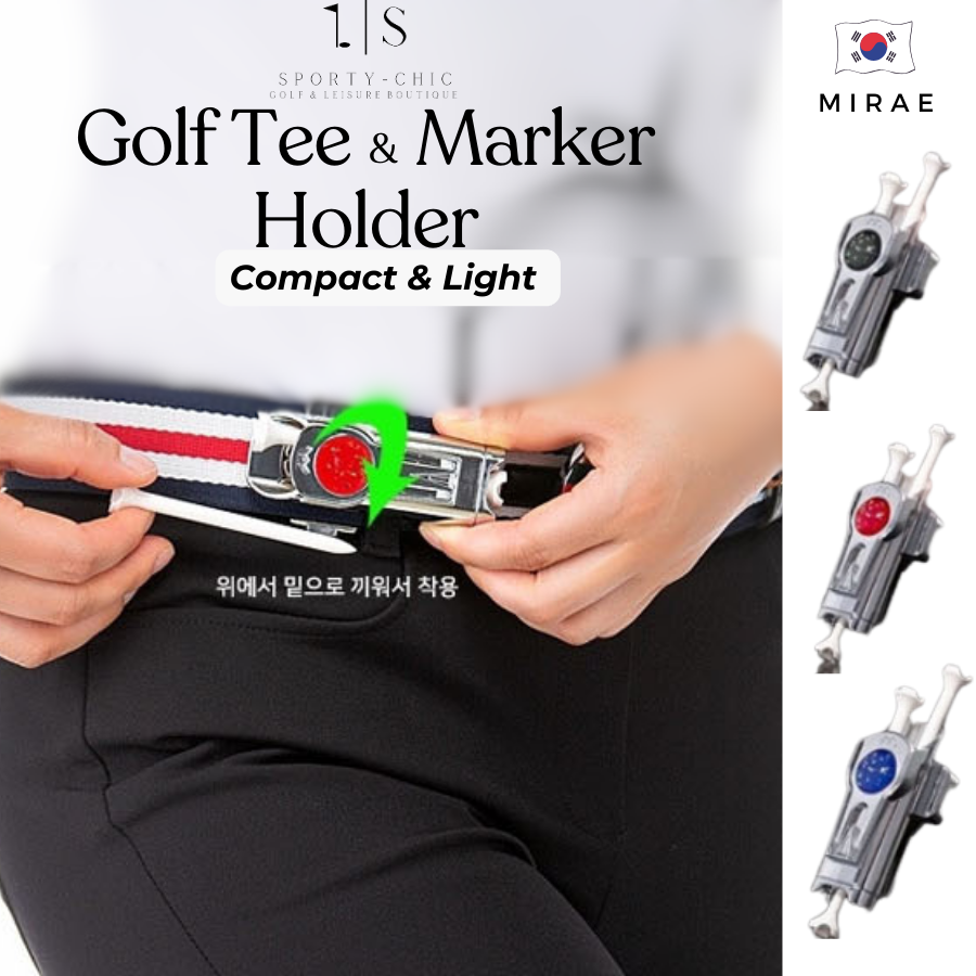 골프 티홀더_초경량 초간단_탈부착_롱티 숏티 포함_한국 수입 정품 [Korea] Tee Golf Holder Ghim Nhỏ Đựng Golf Tee Đeo Thắt Lưng Hàn Quốc