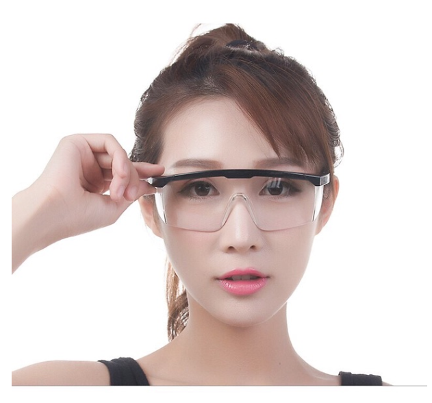 Kính bảo hộ chuyên dụng gọng siêu dẻo (Gọng đen tròng trắng)
