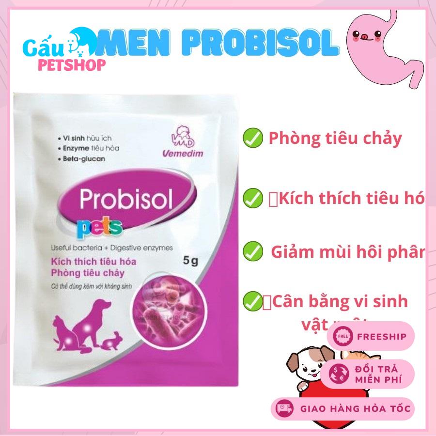 Men tiêu hóa cho thú cưng chó mèo probisol pets gói 5g