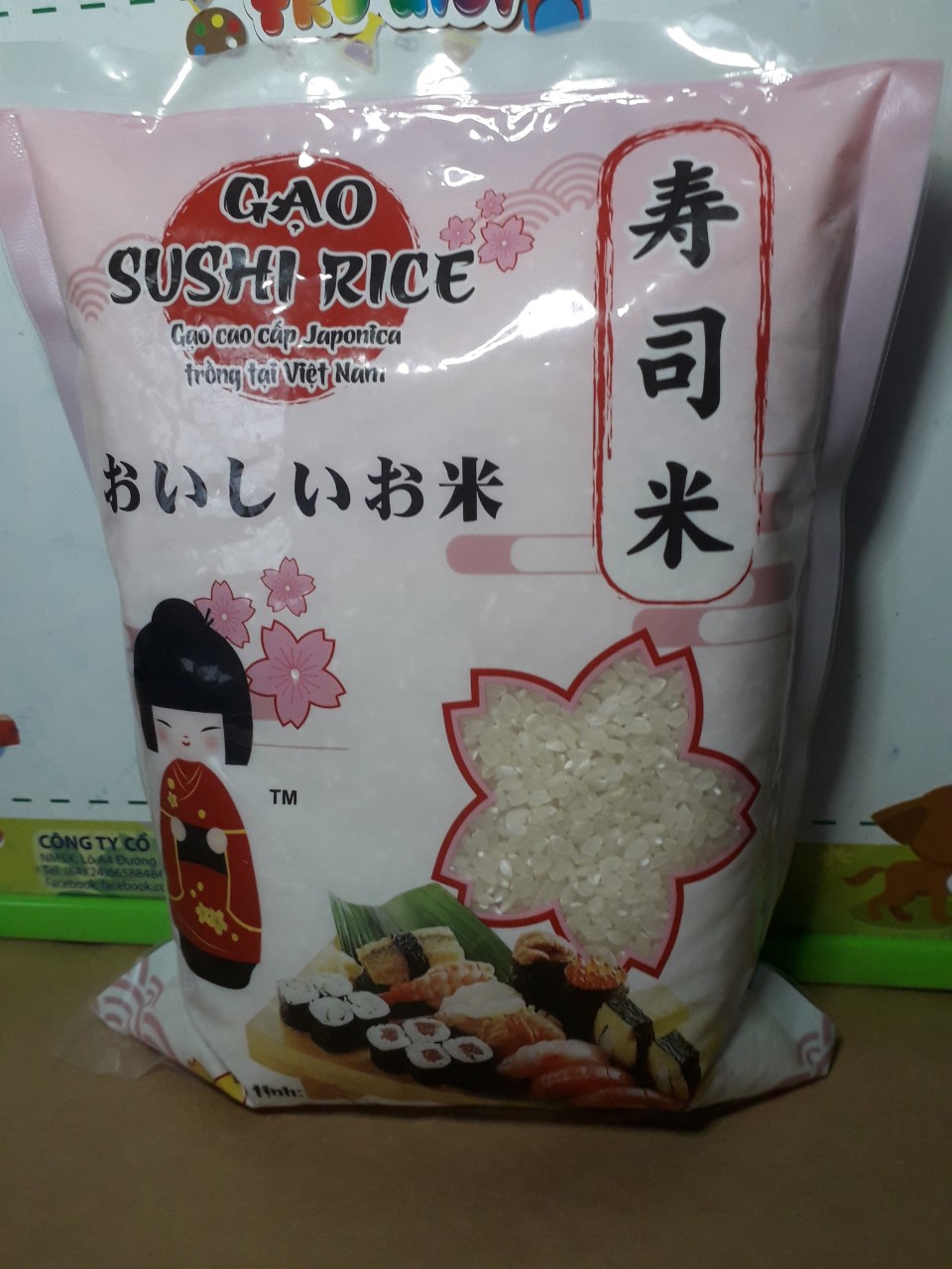Gạo Nhật SUSHI RICE 1KG (Giống Nhật trồng tại Việt Nam)