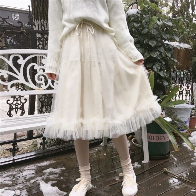 [HCM]Chân váy công chúa bèo buộc nơ ulzzang ????