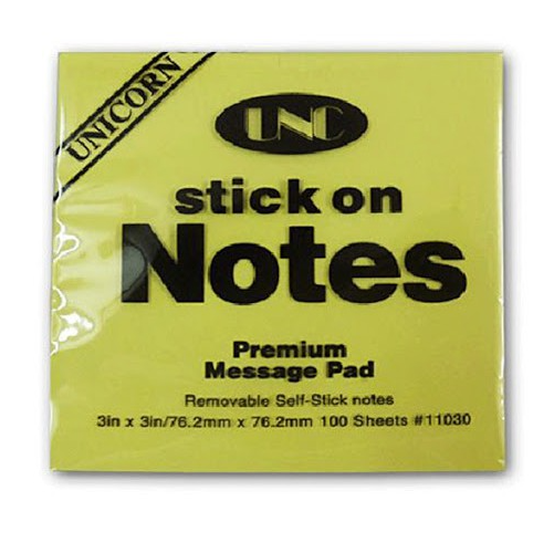 Giấy note vàng 3x3 UNC 7,6cmx7,6cm - 1 xấp