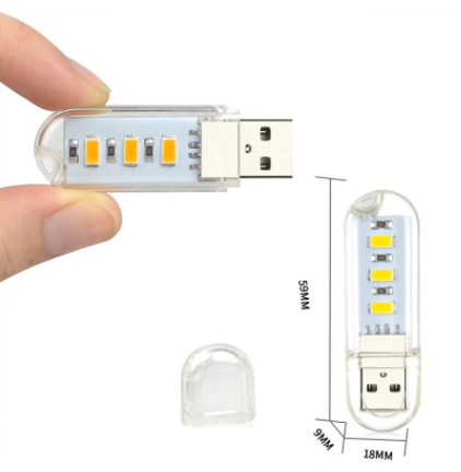 USB led light for room night light table lamp study portable desk lamp with touch switch