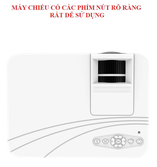 Máy Chiếu Cho Điện Thoại, Máy Chiếu Project Mini, Máy Chiếu Mini, Máy Chiếu Không Cần Màn Chất Lượng Cao, Máy Chiếu KooGold Kết Nối Wifi, Âm Thanh Chân Thực, Hình Ảnh Sắc Nét, Độ Phân Giải Cao, Ảnh To Và Rộng - Bảo Hành 1 Đổi 1