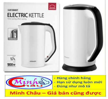 Ấm đun siêu tốc Lock&Lock Electric Kettle 1.7L EJK738 (Màu trắng)