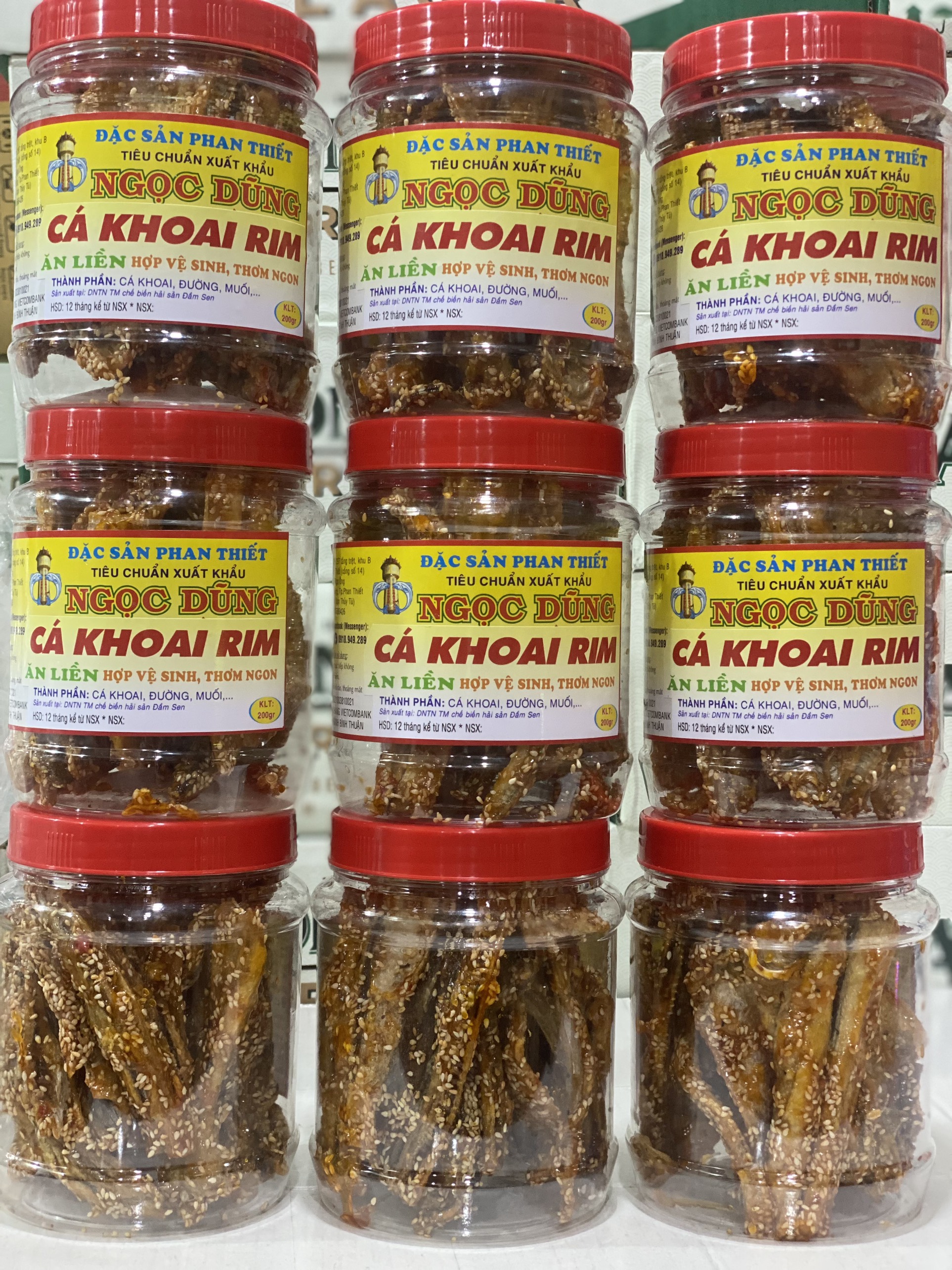 [FREESHIP MAX] Cá Khoai Rim ( ăn liền ) là món ăn yêu thích của Shop Đặc Sản Biển Phan Thiết NGỌC DŨNG; Hộp 200 gram. HSD 12 tháng kể từ ngày đặt hàng