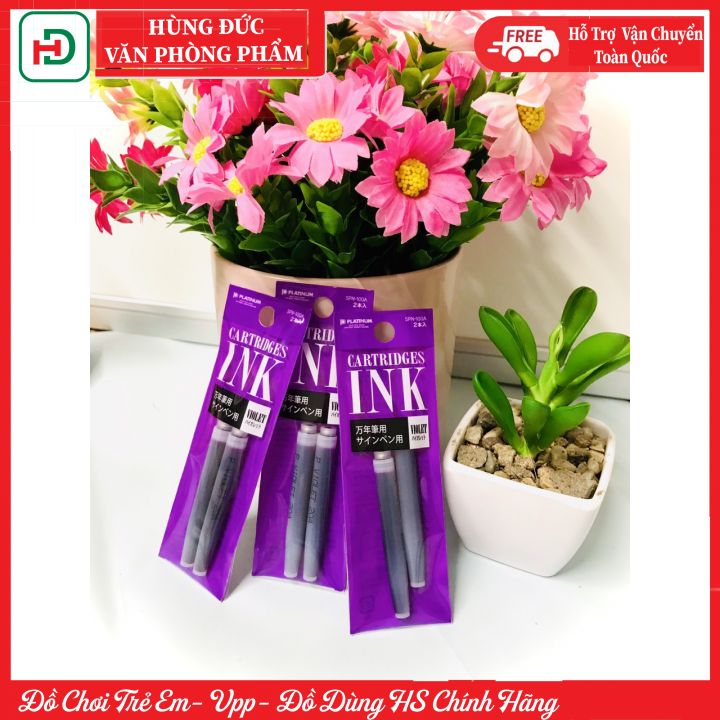 Mực bút máy nhật (tím) 2 ống/vỉ