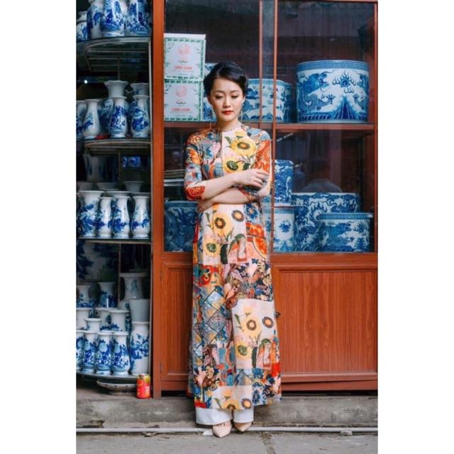 [HCM]Vải áo dài in hoa