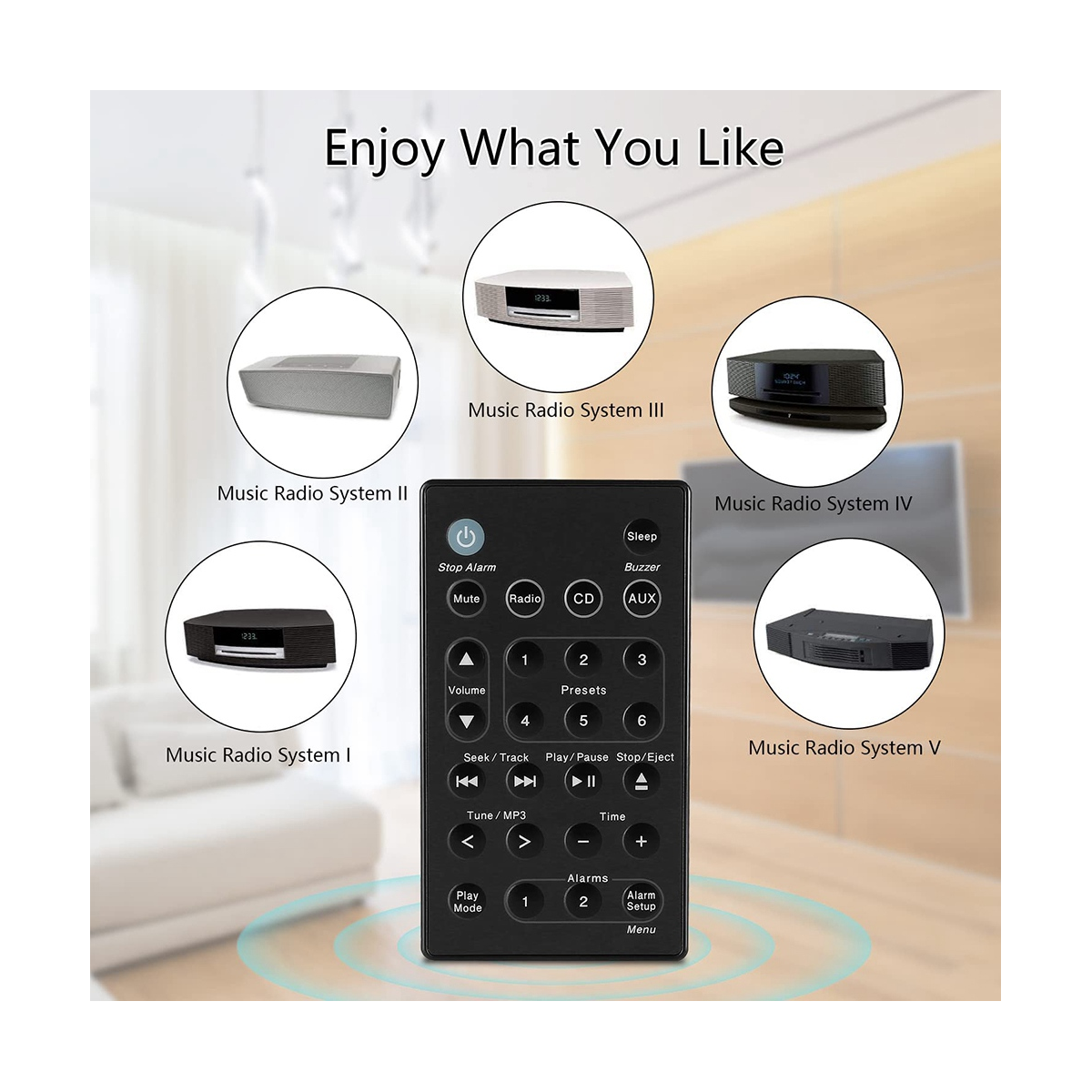 Remote Control Black Remote Control for BOSE-B7 Miaoyun Wave CD Audio Music System 1/2/3/4 Generation Controller AWRCC1 AWRCC2 AWRCC3 AWRCC4