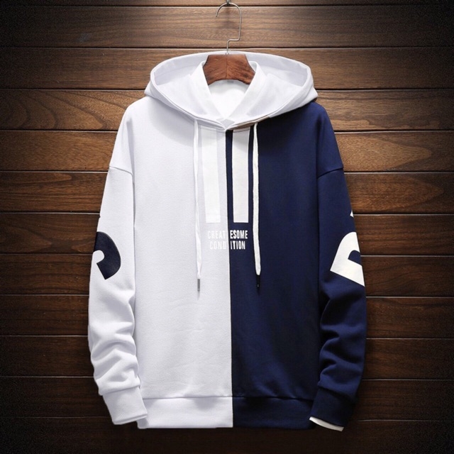 Áo hoodie bé trai phối màu cá tính