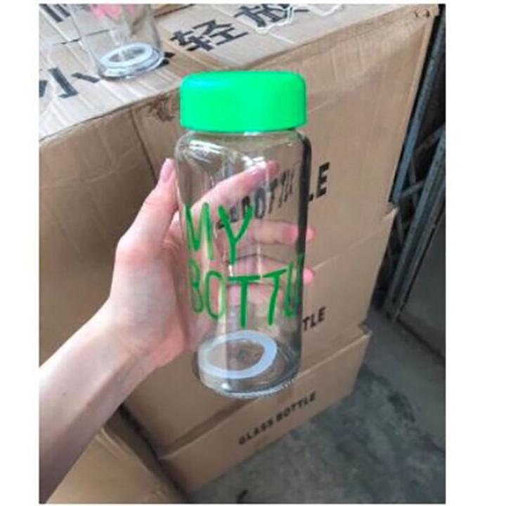 [HCM]Bình thủy tinh nắp màu MY BOTTLE 450ml